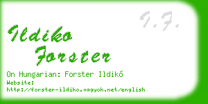 ildiko forster business card